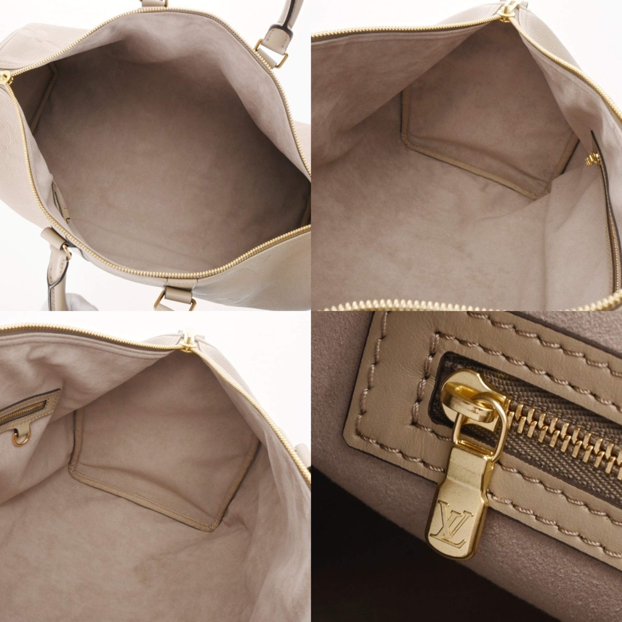 Louis Vuitton Tourterelle Monogram Canvas Boston Bag (Pre-Owned)