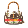 Gucci Beige Brown Canvas Leather Handbag Shoulder Bag (Pre-Owned)