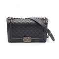 Chanel Black Grained Calfskin Shoulder Bag (Pre-Owned)