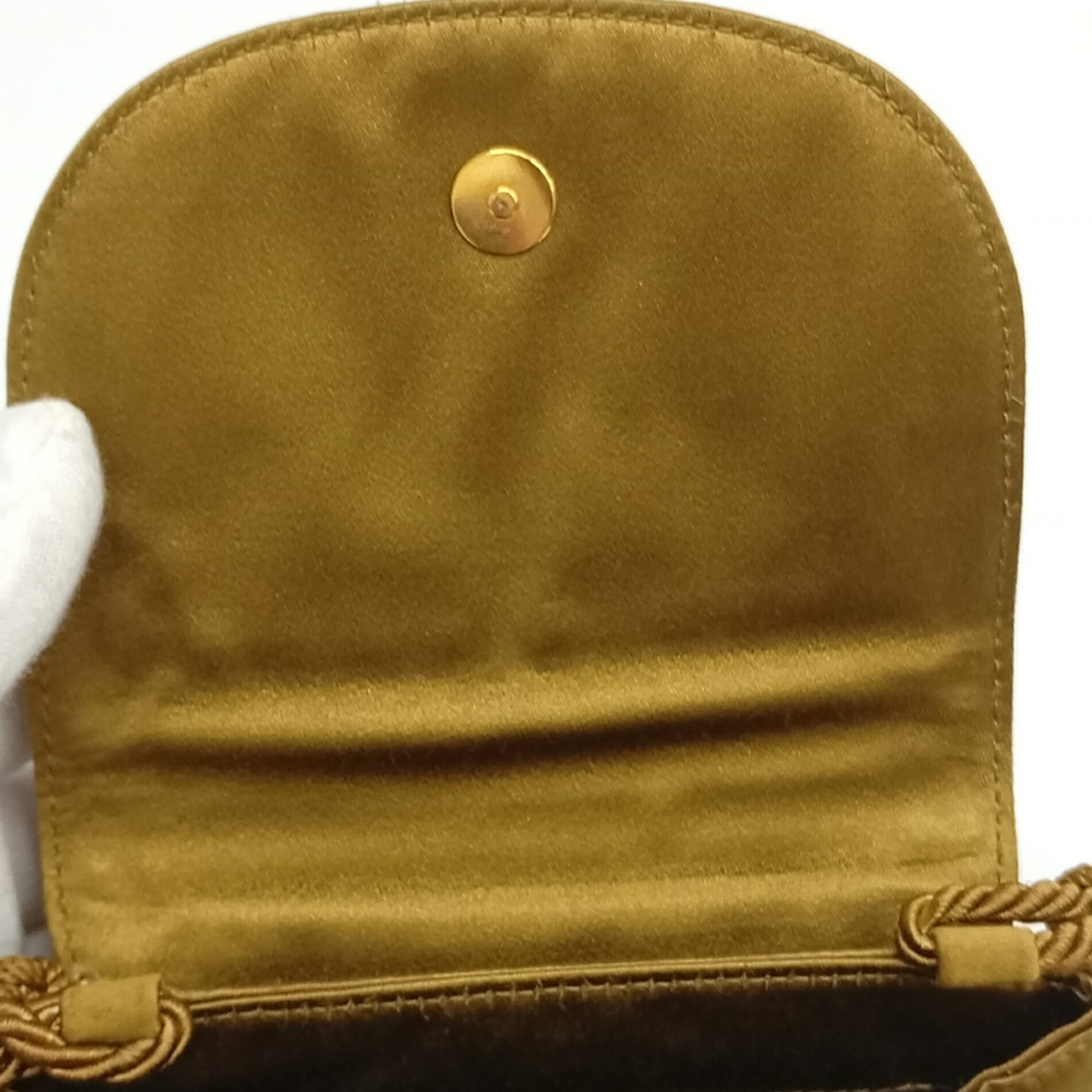 Prada Green Olive Satin Shoulder Bag (Pre-Owned)