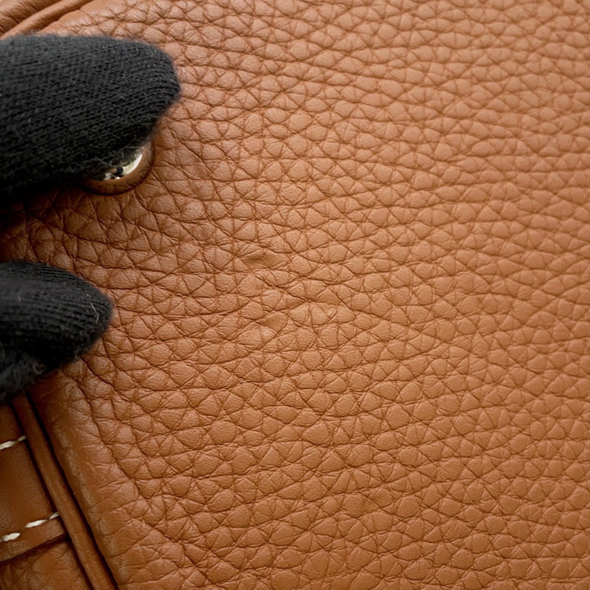 Hermes Bolide Gold Taurillon Clemence Leather Handbag (Pre-Owned)