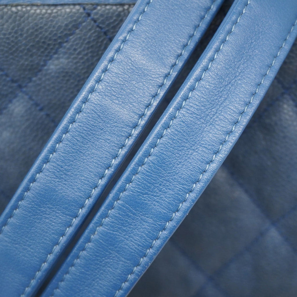Chanel Blue Grained Calfskin Shoulder Bag (Pre-Owned)