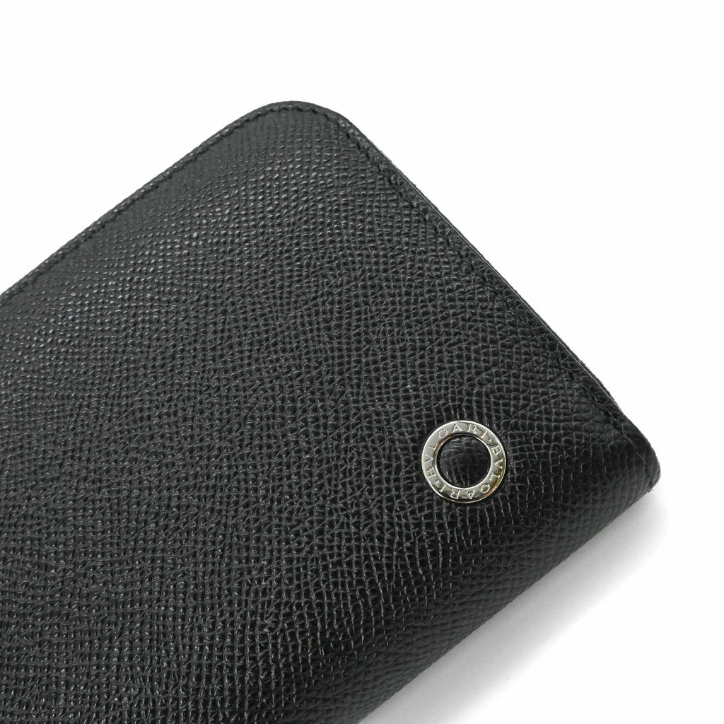 Bvlgari Black Leather Long Wallet (Bi-Fold) (Pre-Owned)
