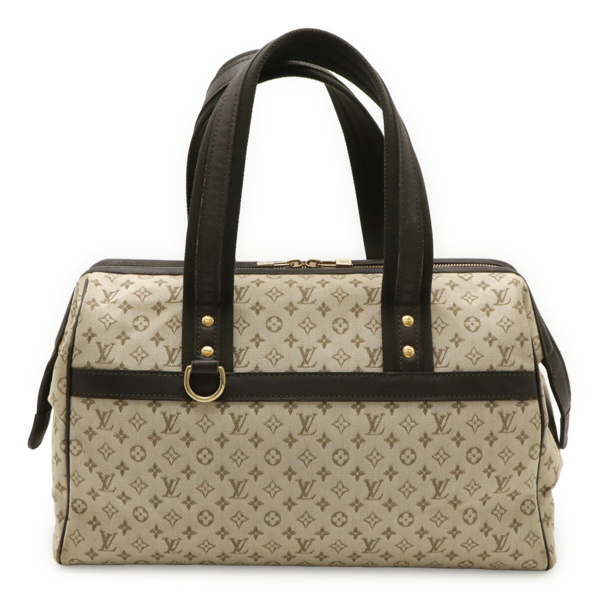 Louis Vuitton Monogram Mini Khaki Canvas Leather Handbag (Pre-Owned)
