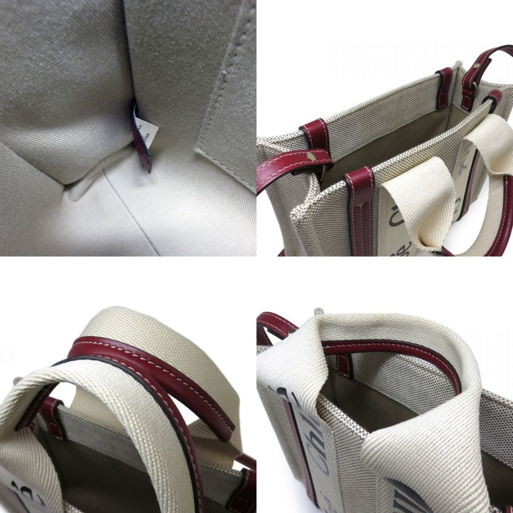 Chloé Beige Red Color Handbag Shoulder Bag (Pre-Owned)
