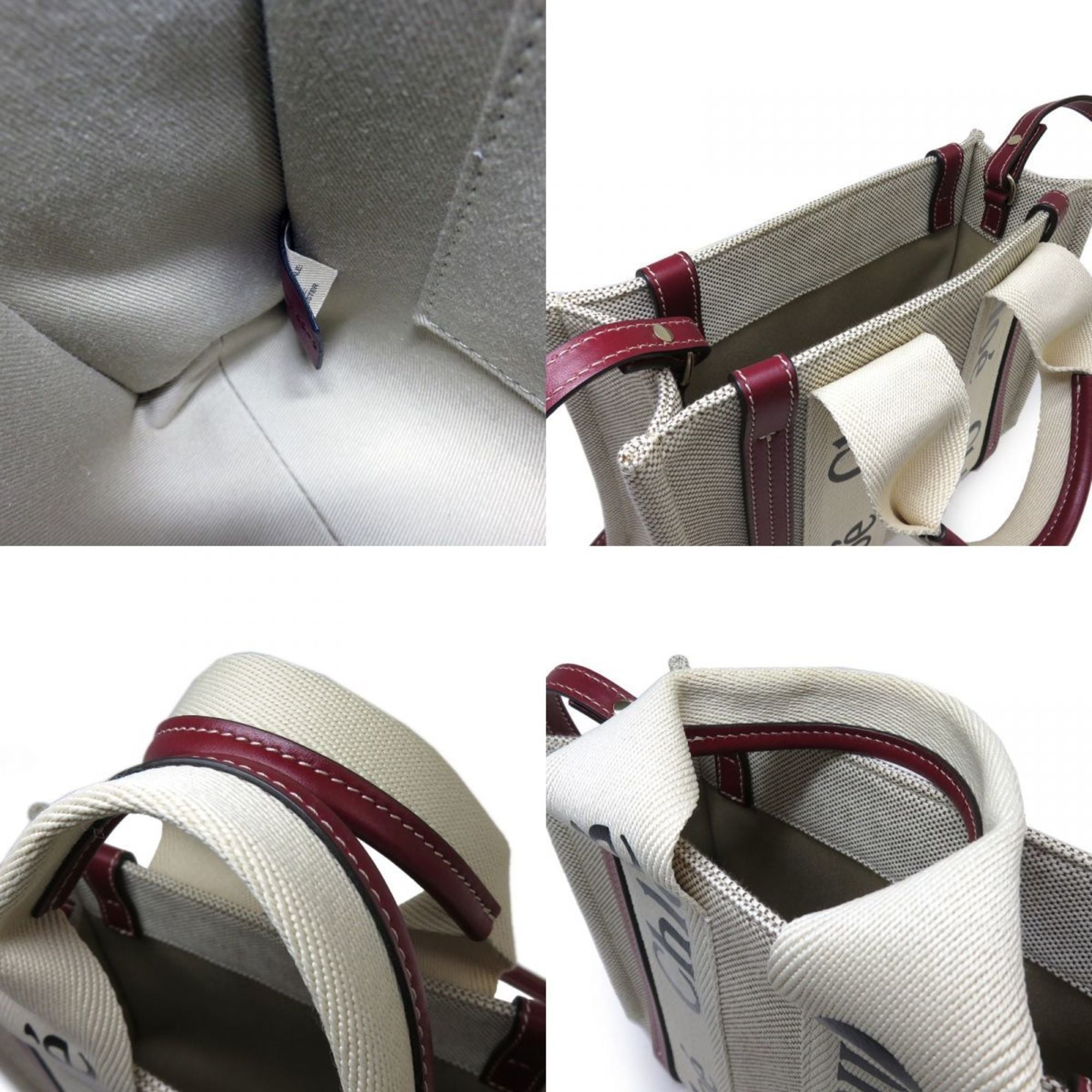 Chloé Beige Red Color Handbag Shoulder Bag (Pre-Owned)