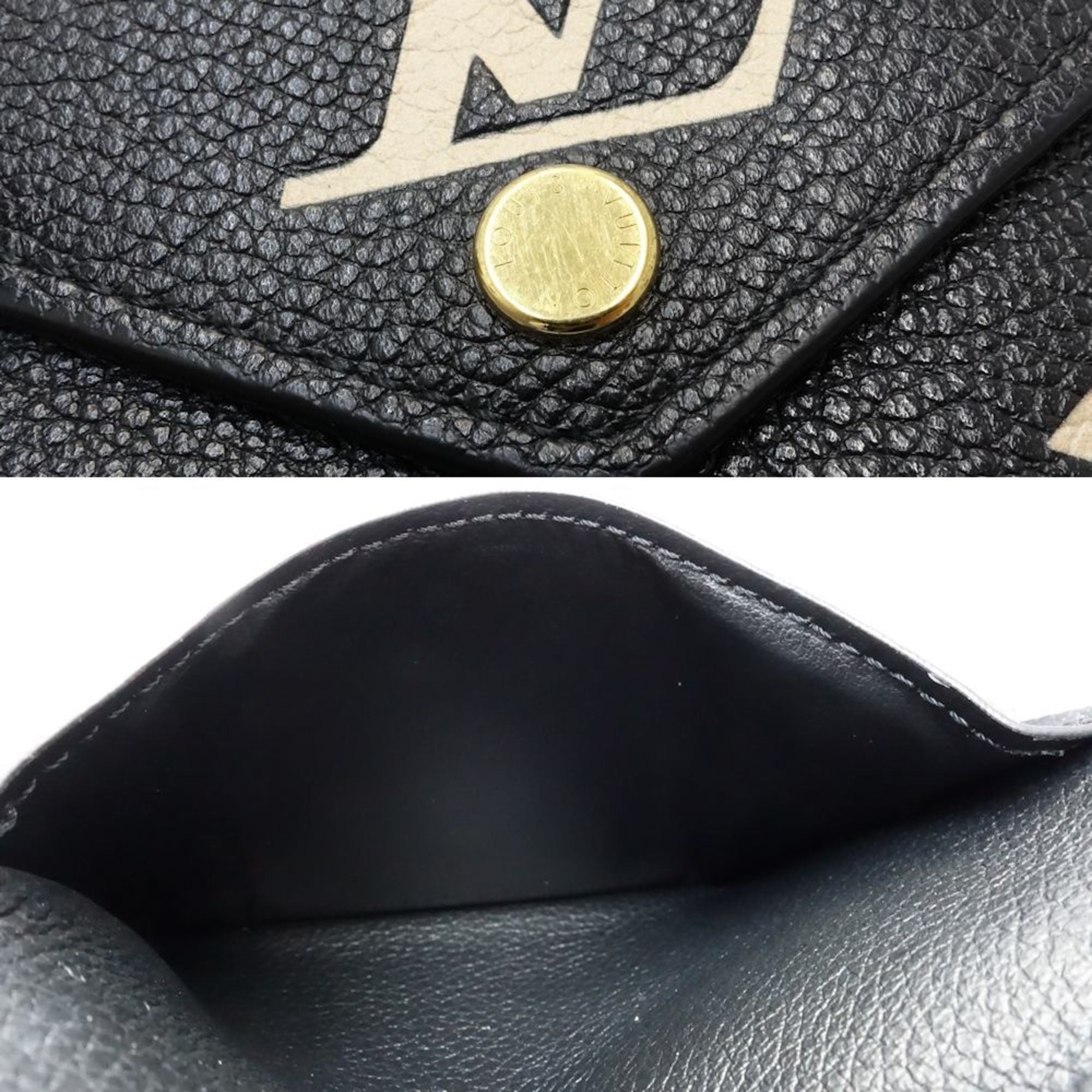 Louis Vuitton Monogram Bicolor Monogram Noir Monogram Empreinte Wallet (Tri-Fold) (Pre-Owned)