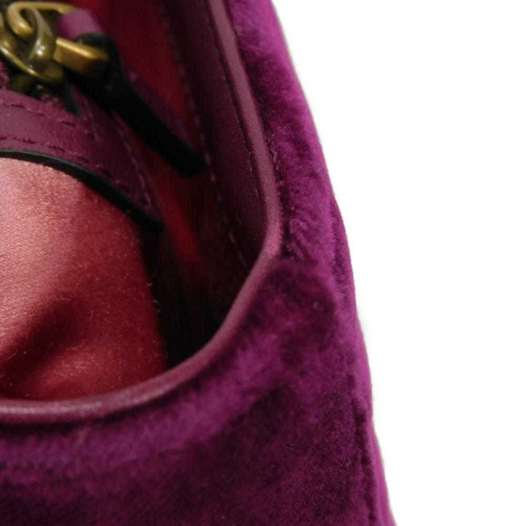 Gucci Purple Velvet Shoulder Bag (Pre-Owned)
