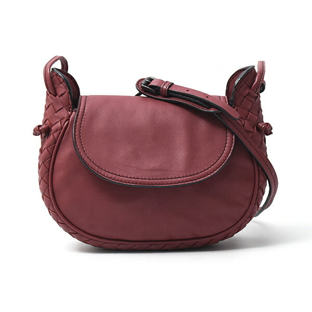 Bottega Veneta Intrecciato Red Color Intrecciato Pochette Shoulder Bag (Pre-Owned)