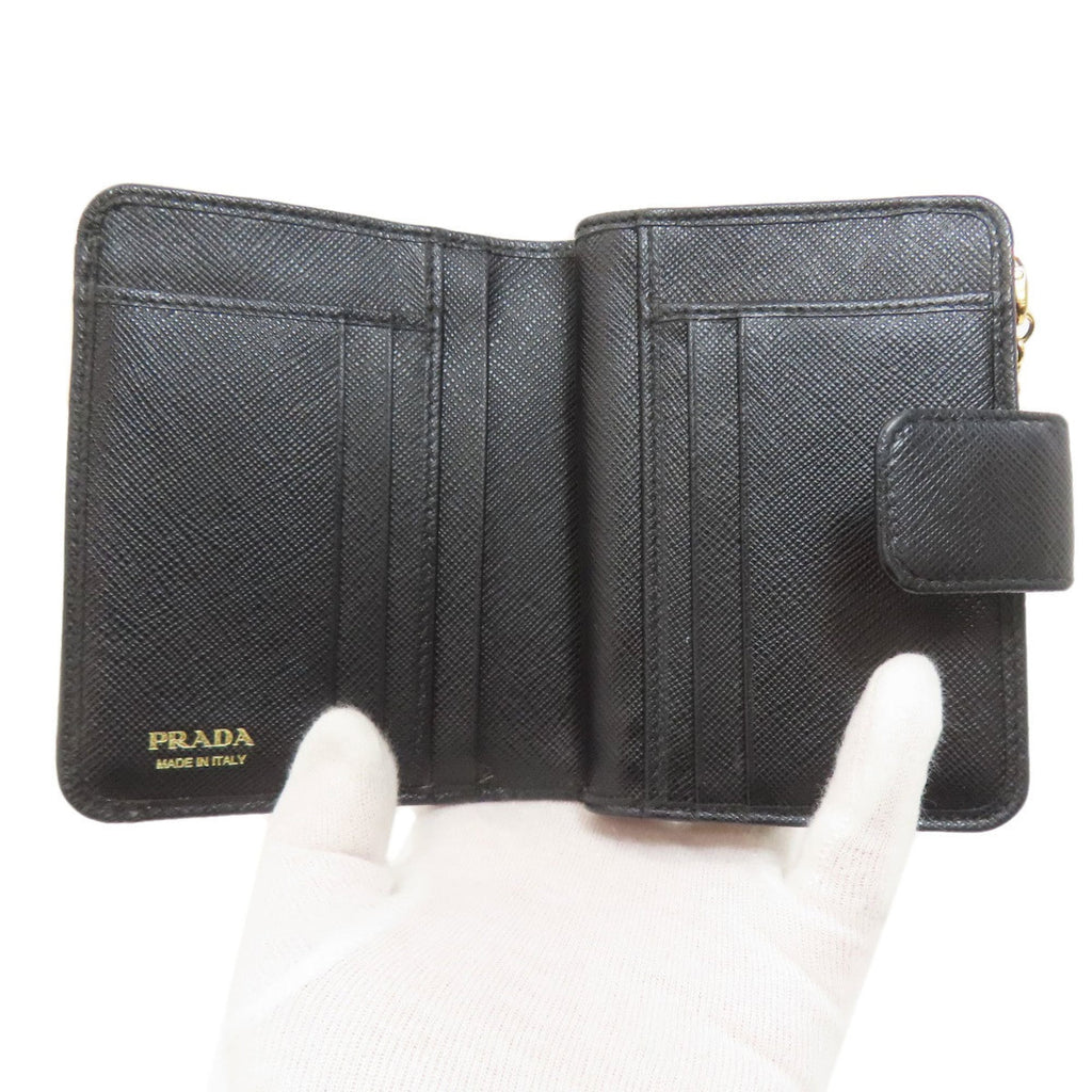 Prada Black Leather Wallet (Bi-Fold) (Pre-Owned)