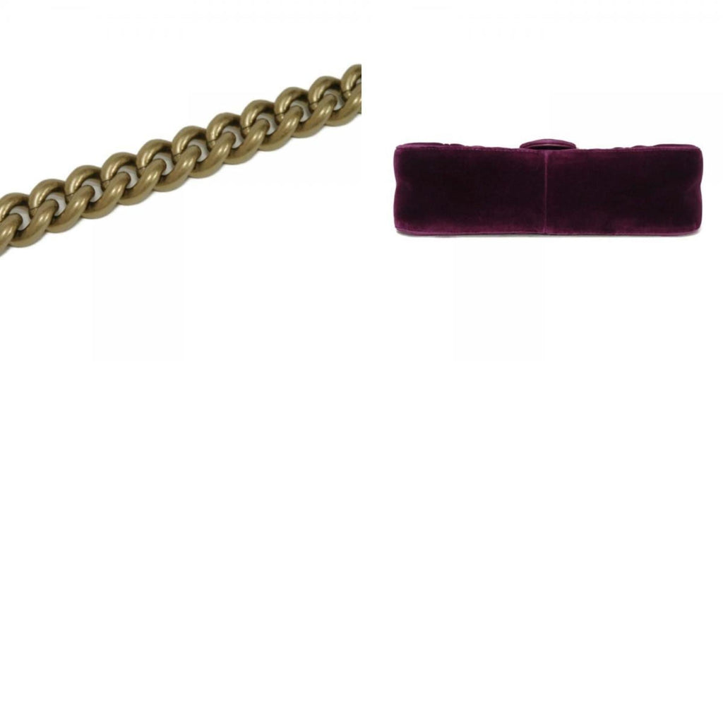 Gucci Purple Velvet Shoulder Bag (Pre-Owned)