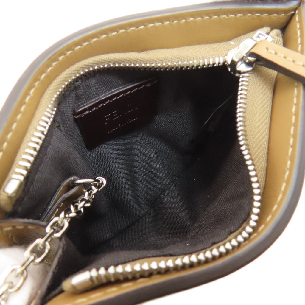 Fendi Brown Canvas Coin Purse/Coin Case (Pre-Owned)