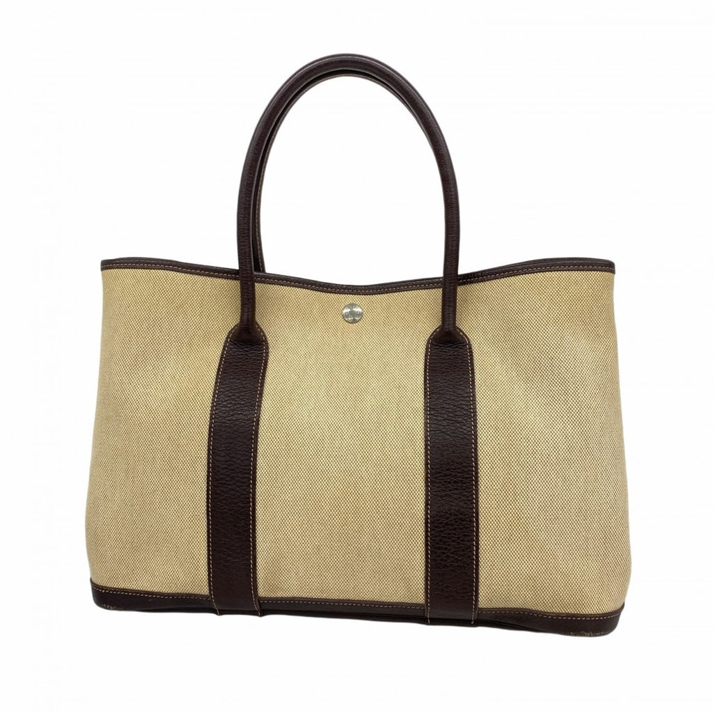 Hermes Brown Toile Officier Tote Bag (Pre-Owned)