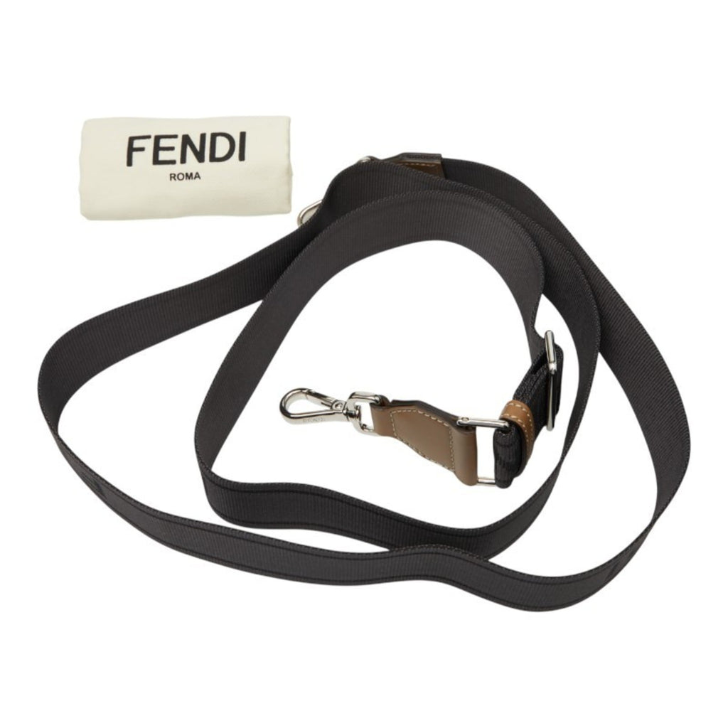 Fendi Black Brown Pvc Leather Shoulder Bag (Pre-Owned)