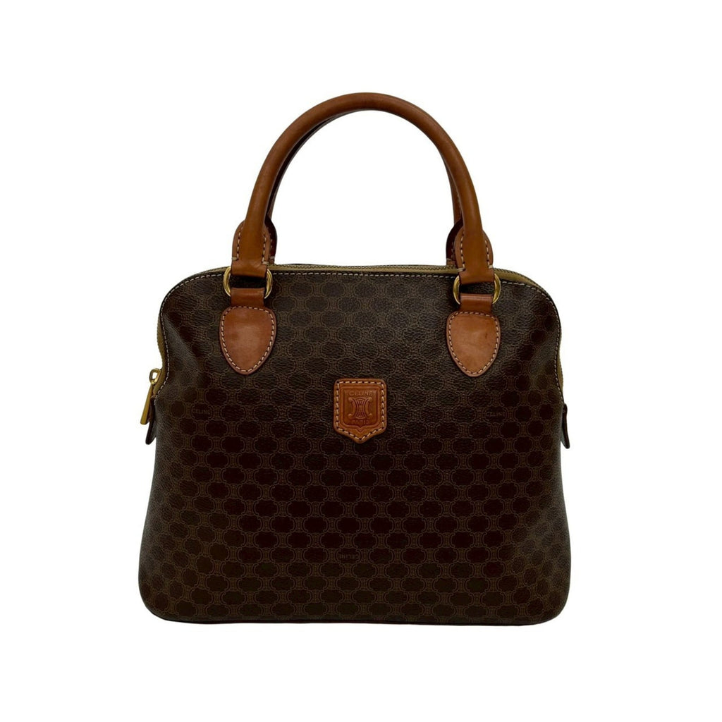 Celine Brown Leather Pvc Handbag Tote Bag (Pre-Owned)
