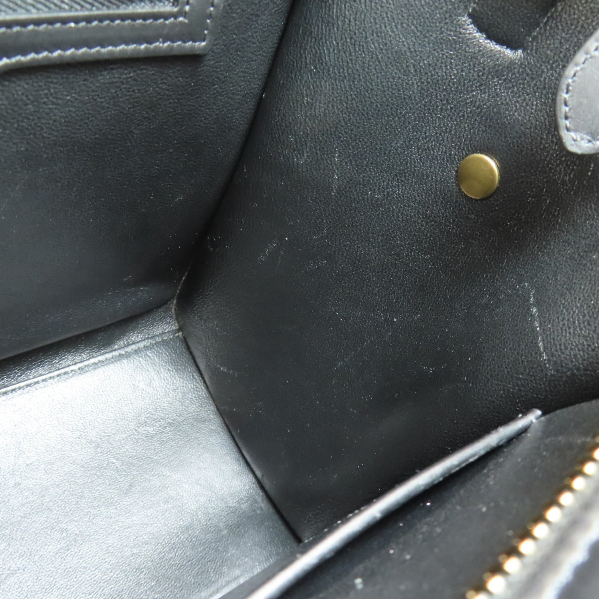 Celine Black Green Leather Handbag (Pre-Owned)
