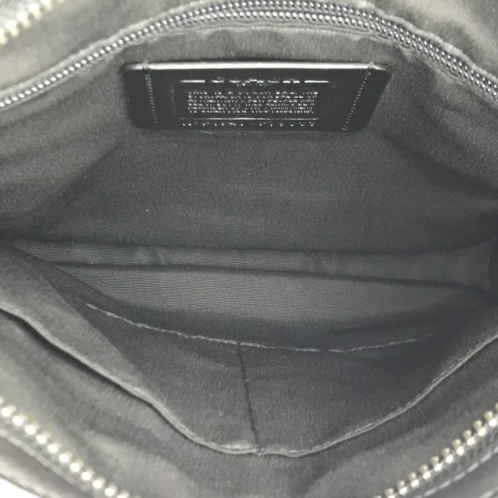 Coach Black Charcoal Gray Pvc Leather Shoulder Bag (Pre-Owned)