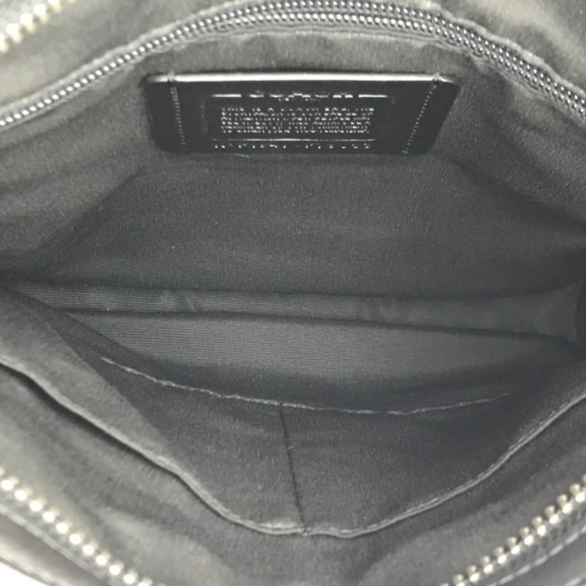 Coach Black Charcoal Gray Pvc Leather Shoulder Bag (Pre-Owned)