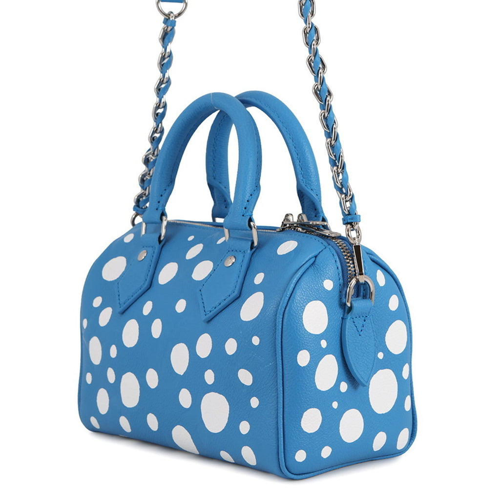 Louis Vuitton Yayoi Kusama Blue White Monogram Empreinte Handbag (Pre-Owned)