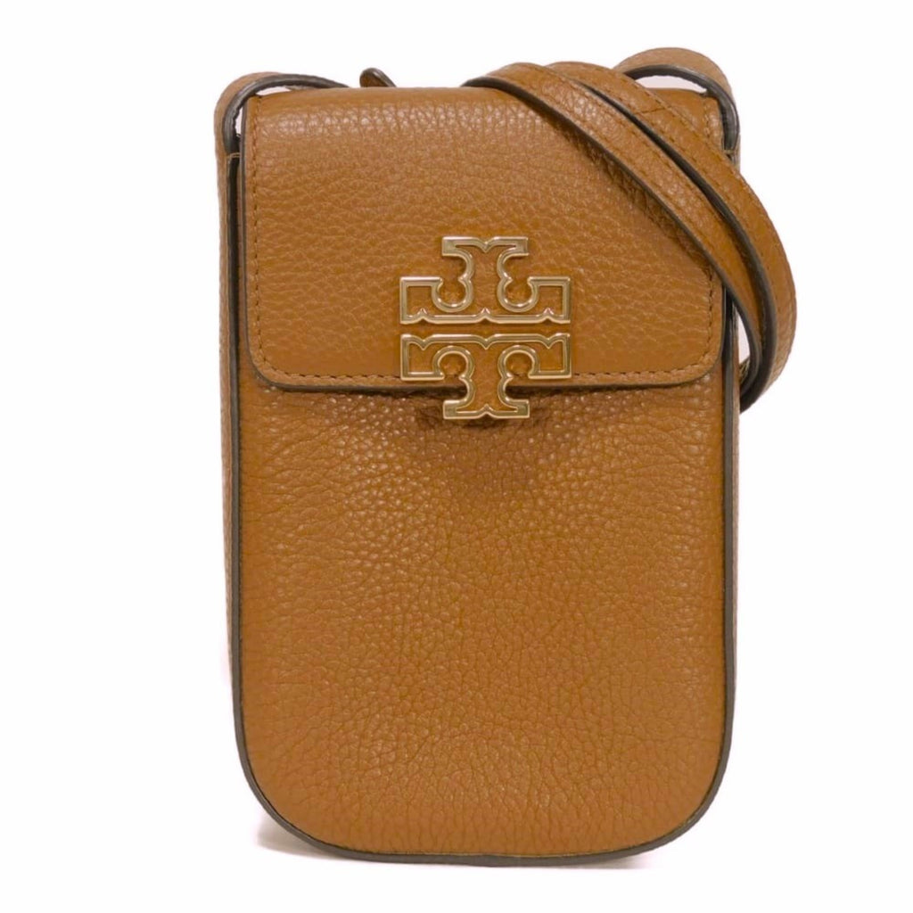 Tory Burch Brown Leather Pochette Shoulder Bag (Pre-Owned)