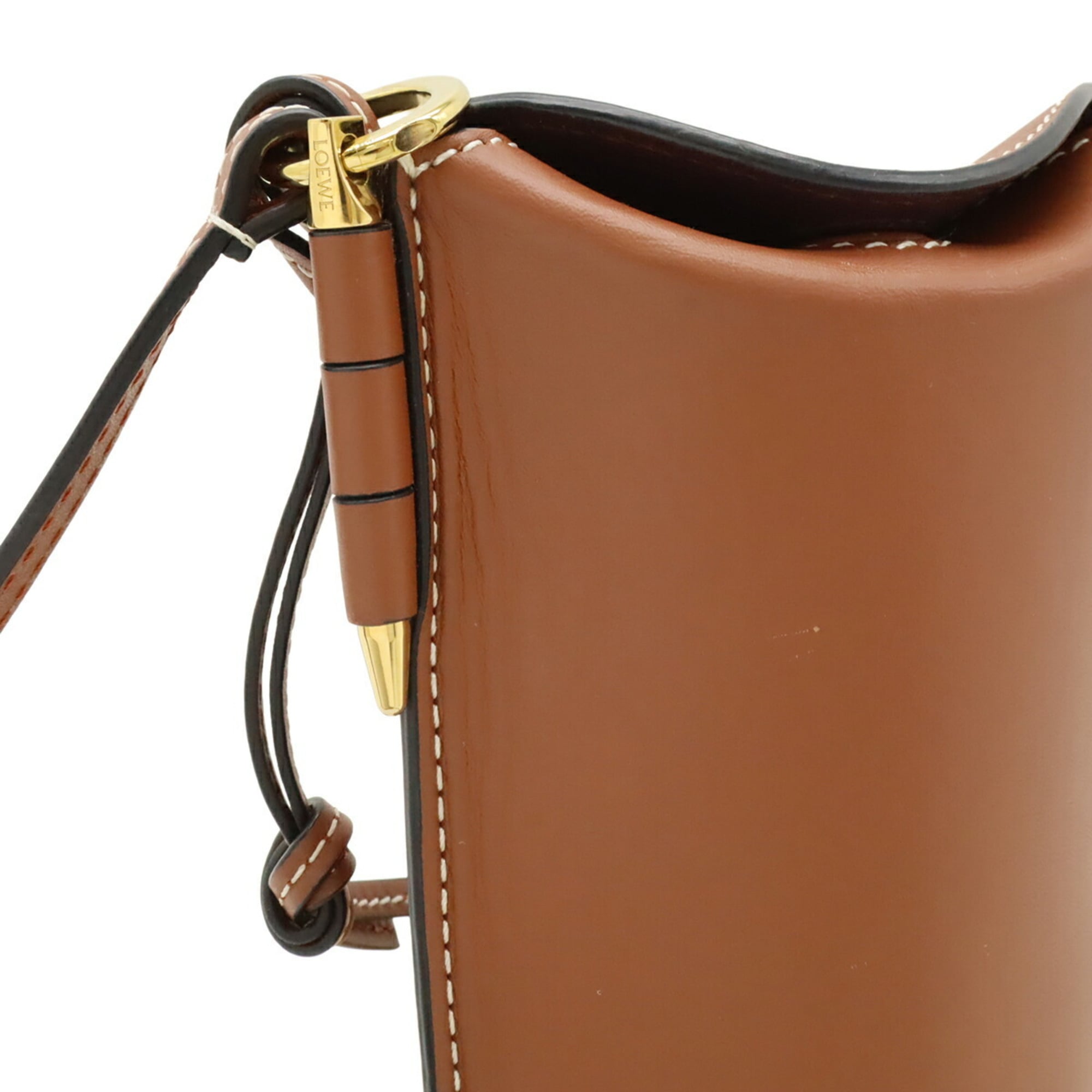 Loewe Brown Leather Pochette Pouch Shoulder Bag (Pre-Owned)