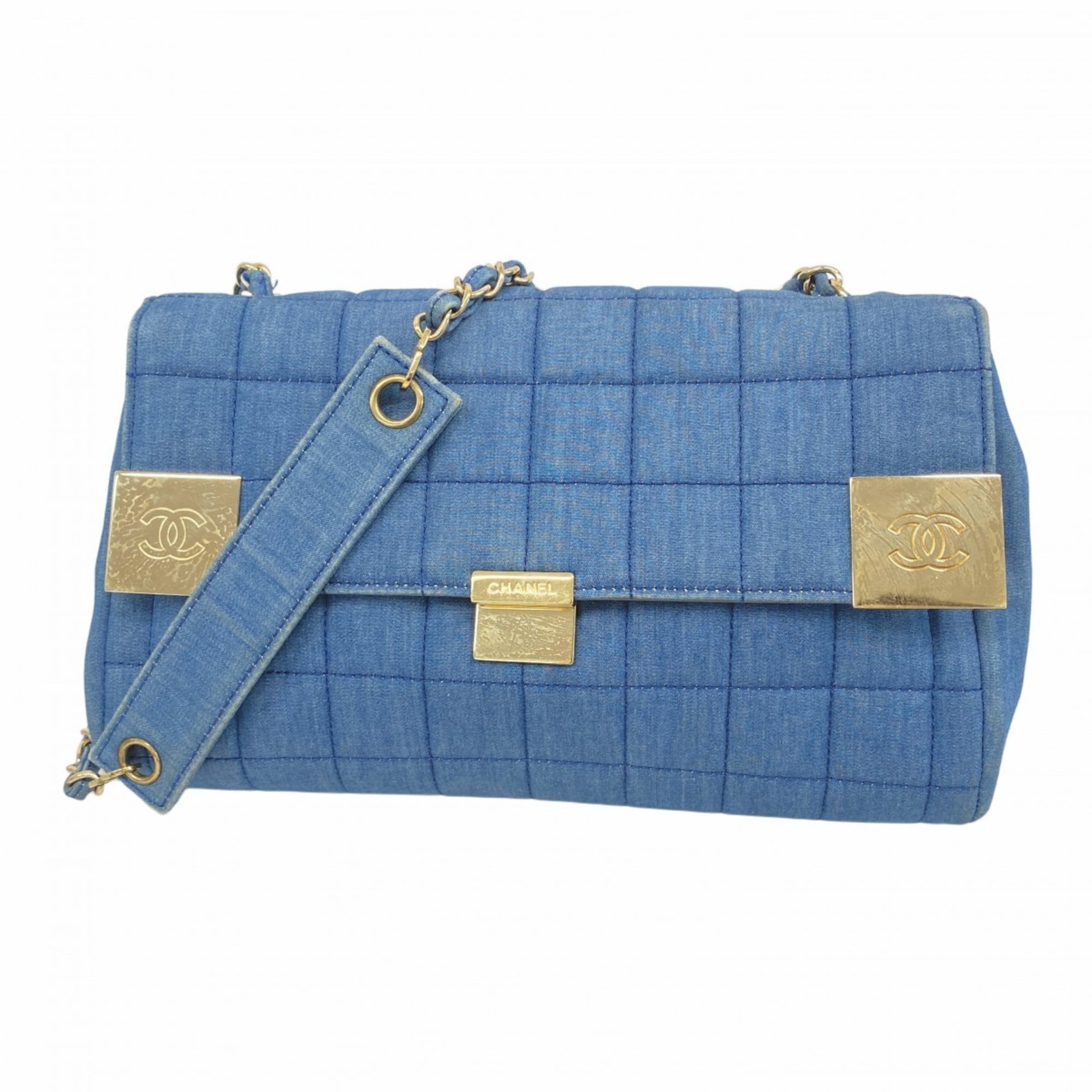 Chanel Blue Denim Shoulder Bag (Pre-Owned)