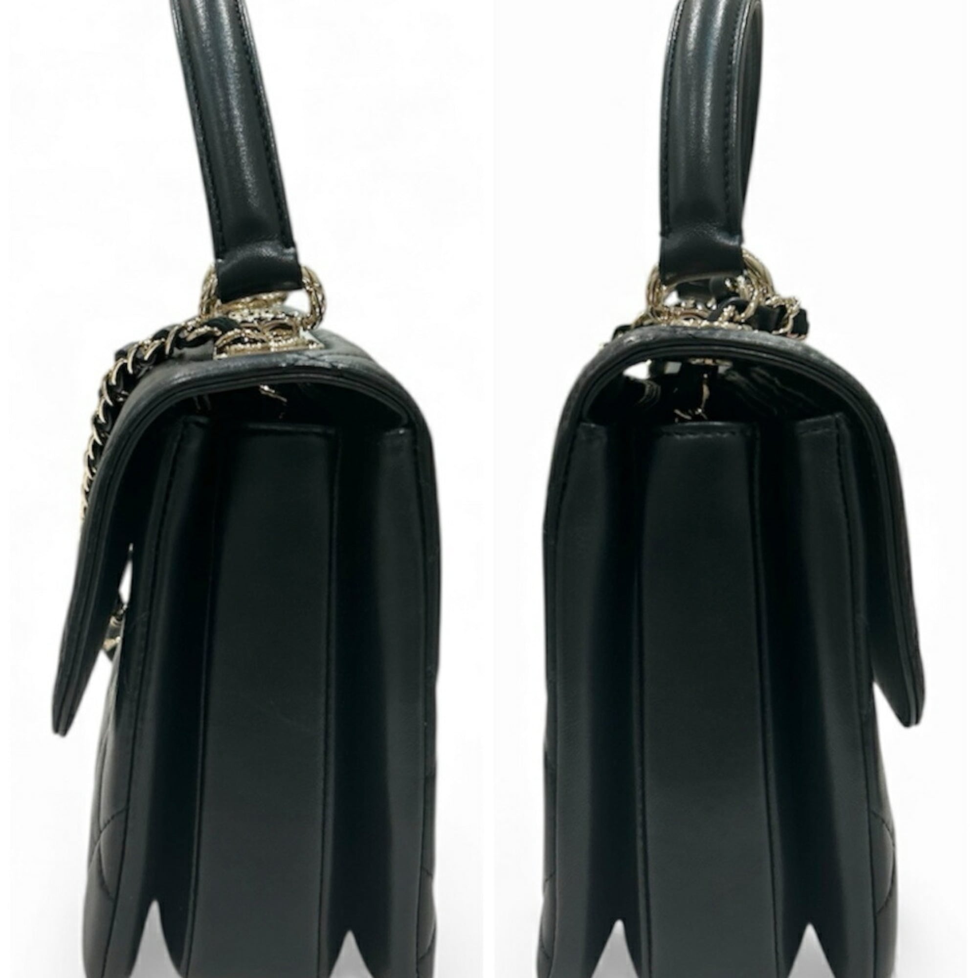 Chanel Black Leather Handbag (Pre-Owned)