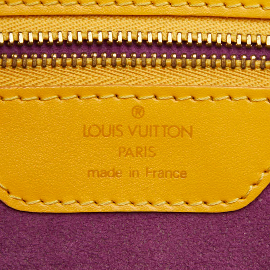 Louis Vuitton Yellow Leather Shoulder Bag Tote Bag (Pre-Owned)