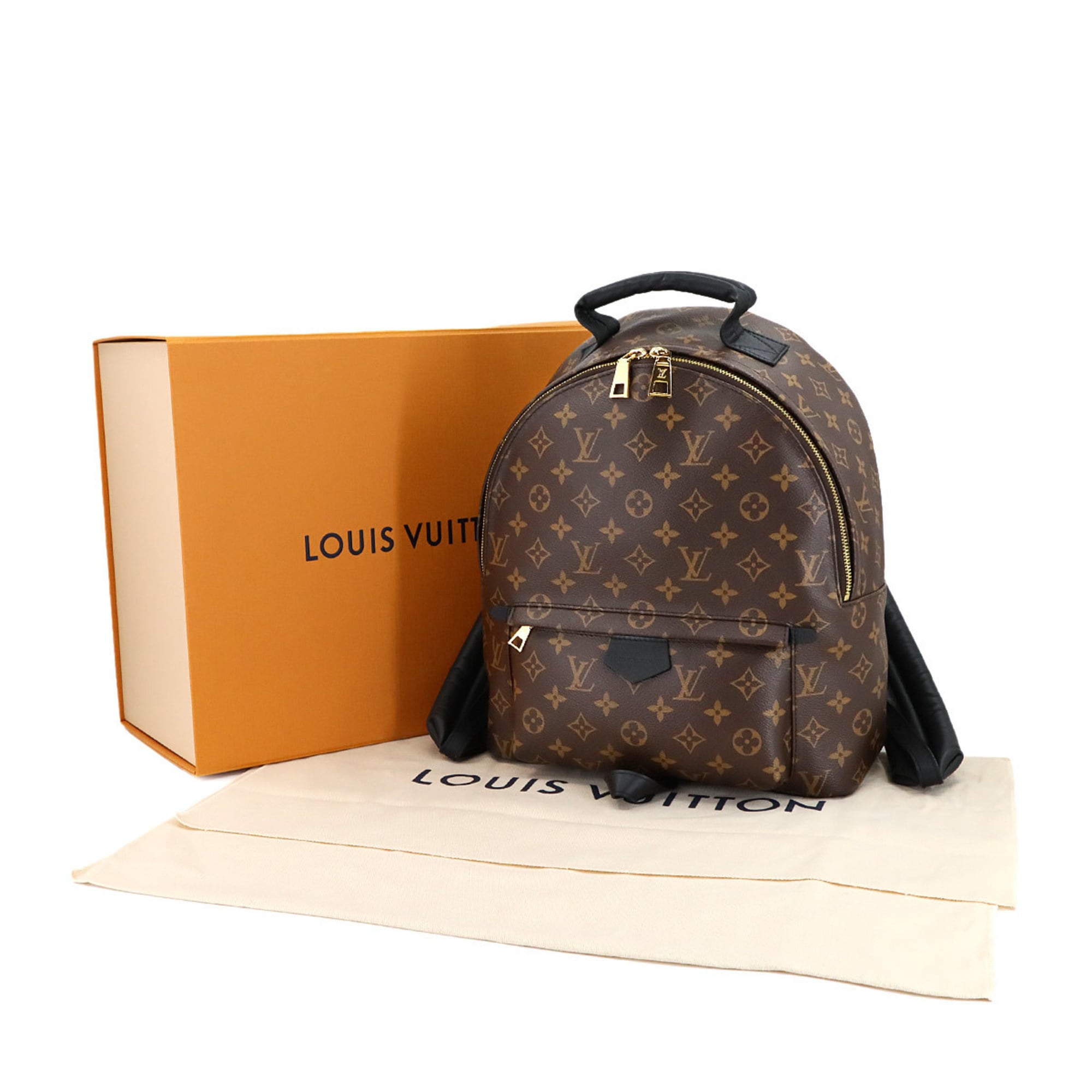 Louis Vuitton Brown Monogram Noir Monogram Leather Backpack (Pre-Owned)