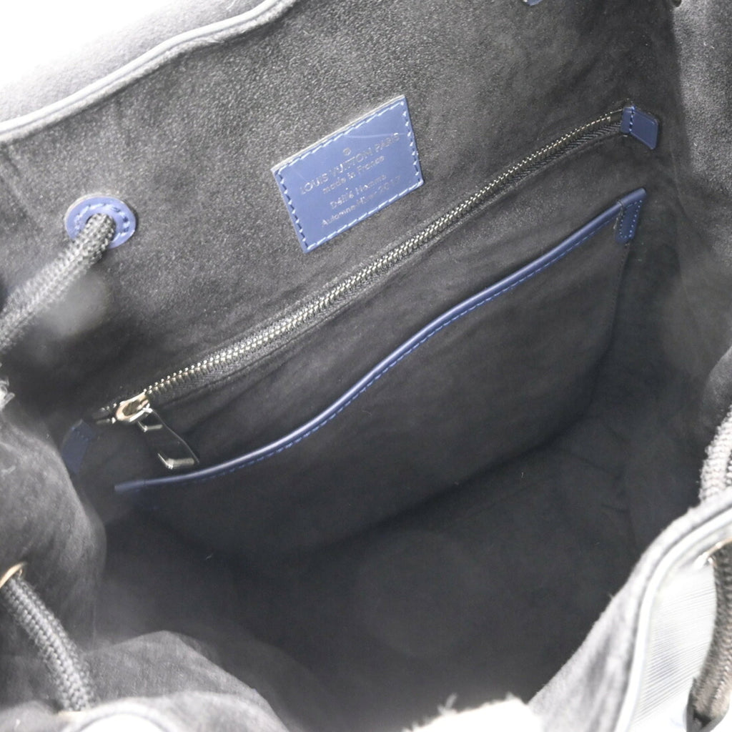 Louis Vuitton Black Blue Gray Monogram Eclipse Monogram Eclipse Epi Leather Backpack (Pre-Owned)