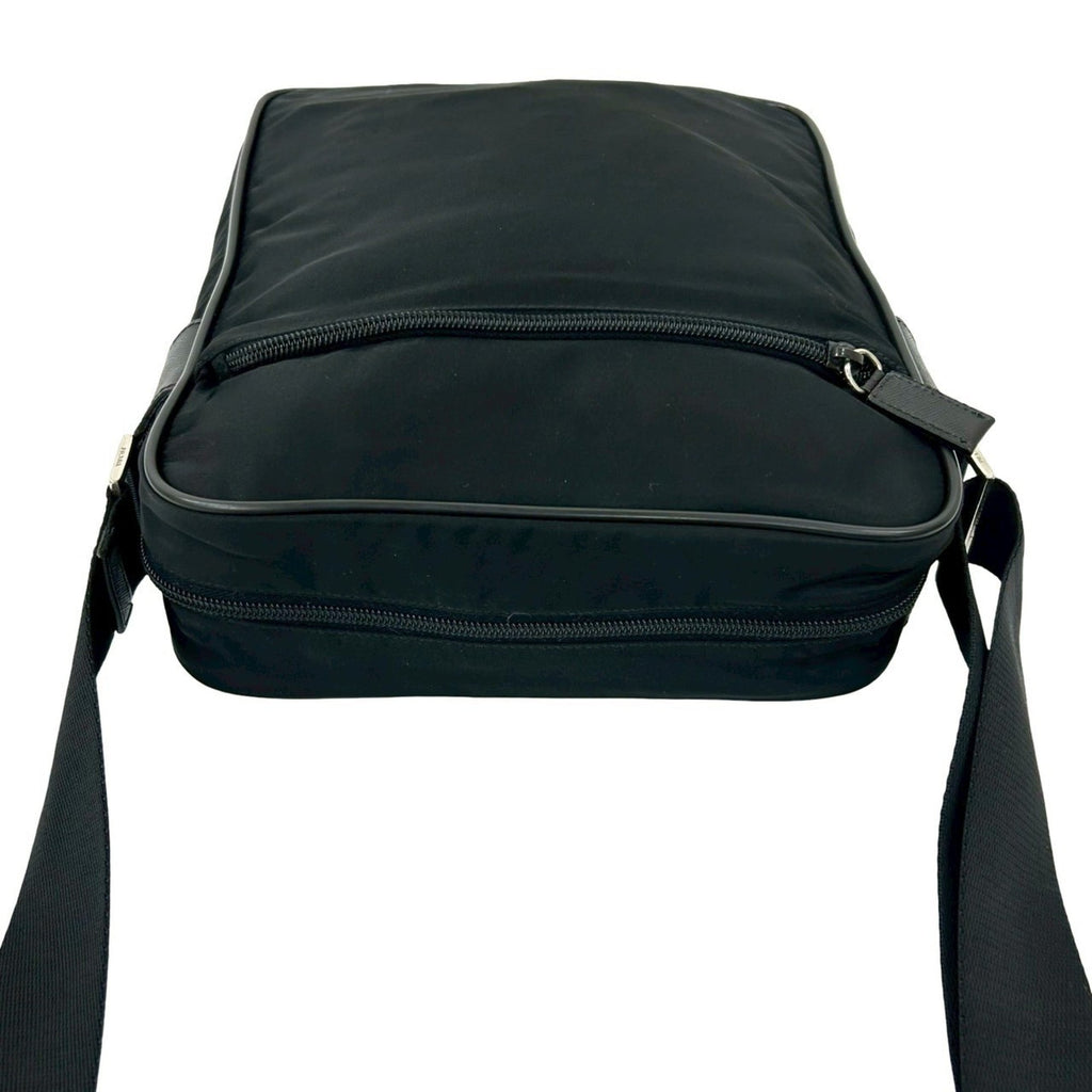 Prada Black Nylon Leather Shoulder Bag (Pre-Owned)