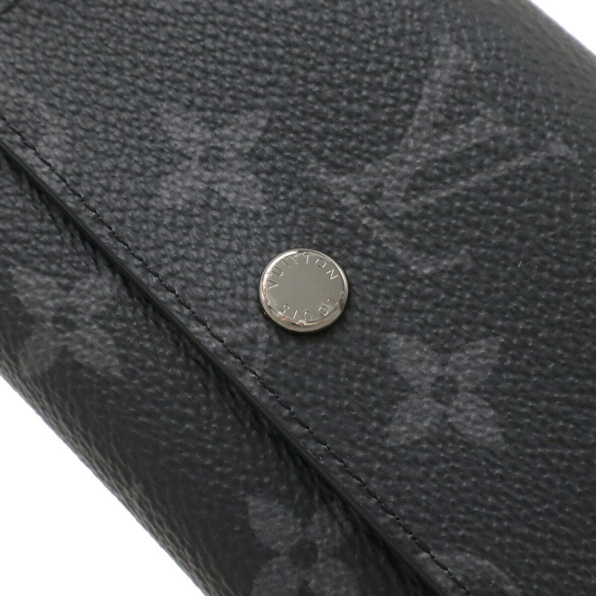 Louis Vuitton Monogram Eclipse Black Gray Monogram Eclipse Wallet (Tri-Fold) (Pre-Owned)