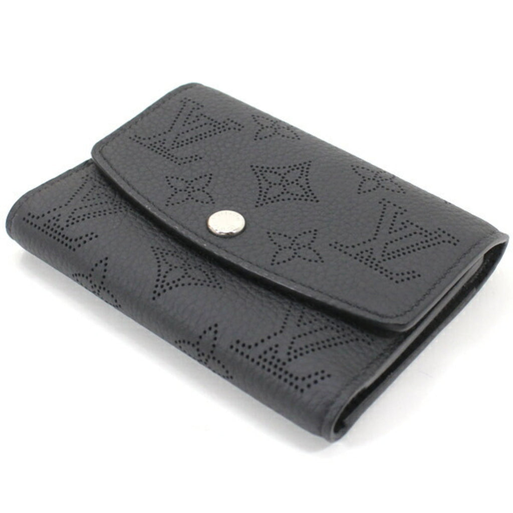Louis Vuitton Black Mahina Leather Wallet (Tri-Fold) (Pre-Owned)