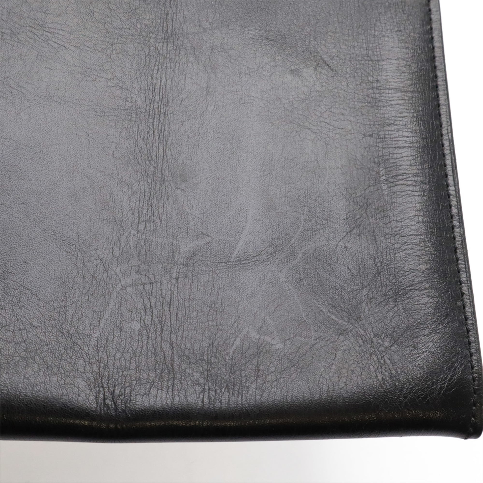 Hermes Onimaitou Black Leather Pochette Shoulder Bag (Pre-Owned)