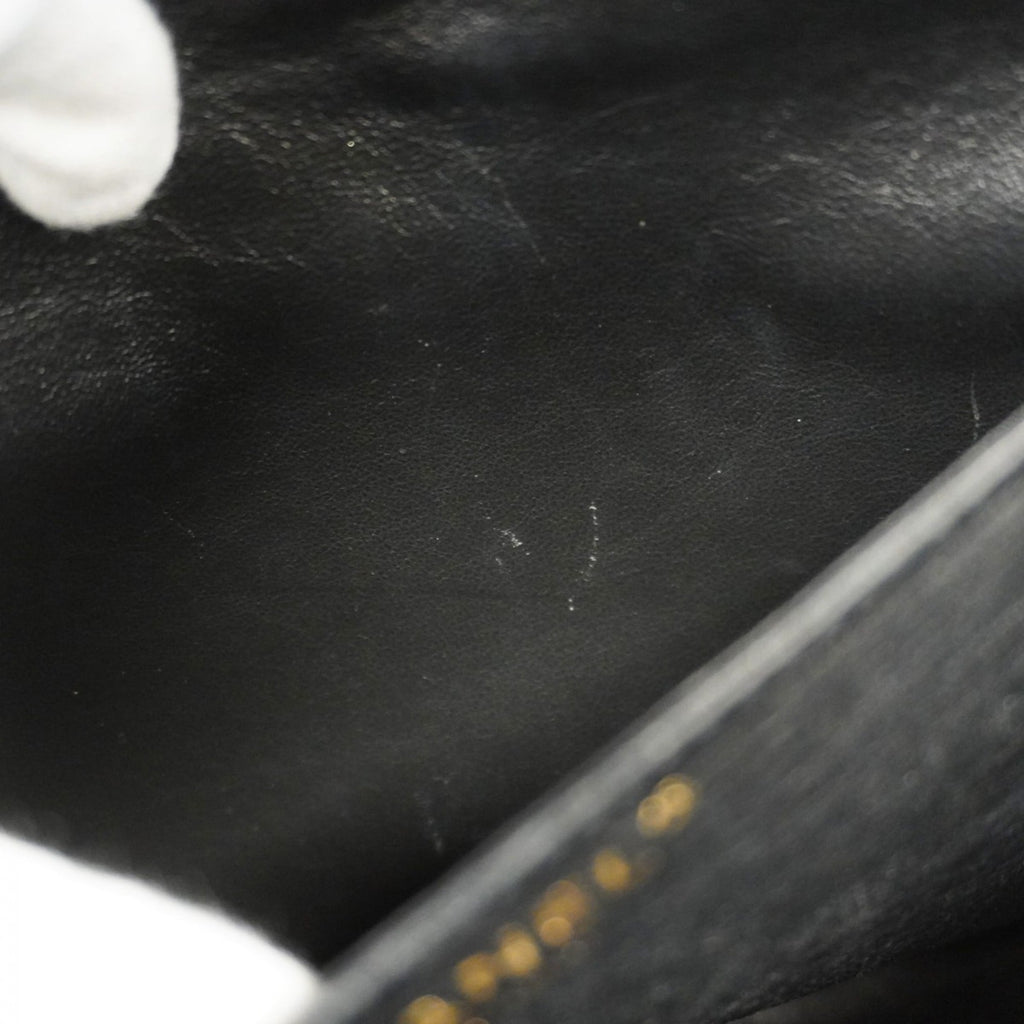 Chanel Black Grained Calfskin Handbag (Pre-Owned)