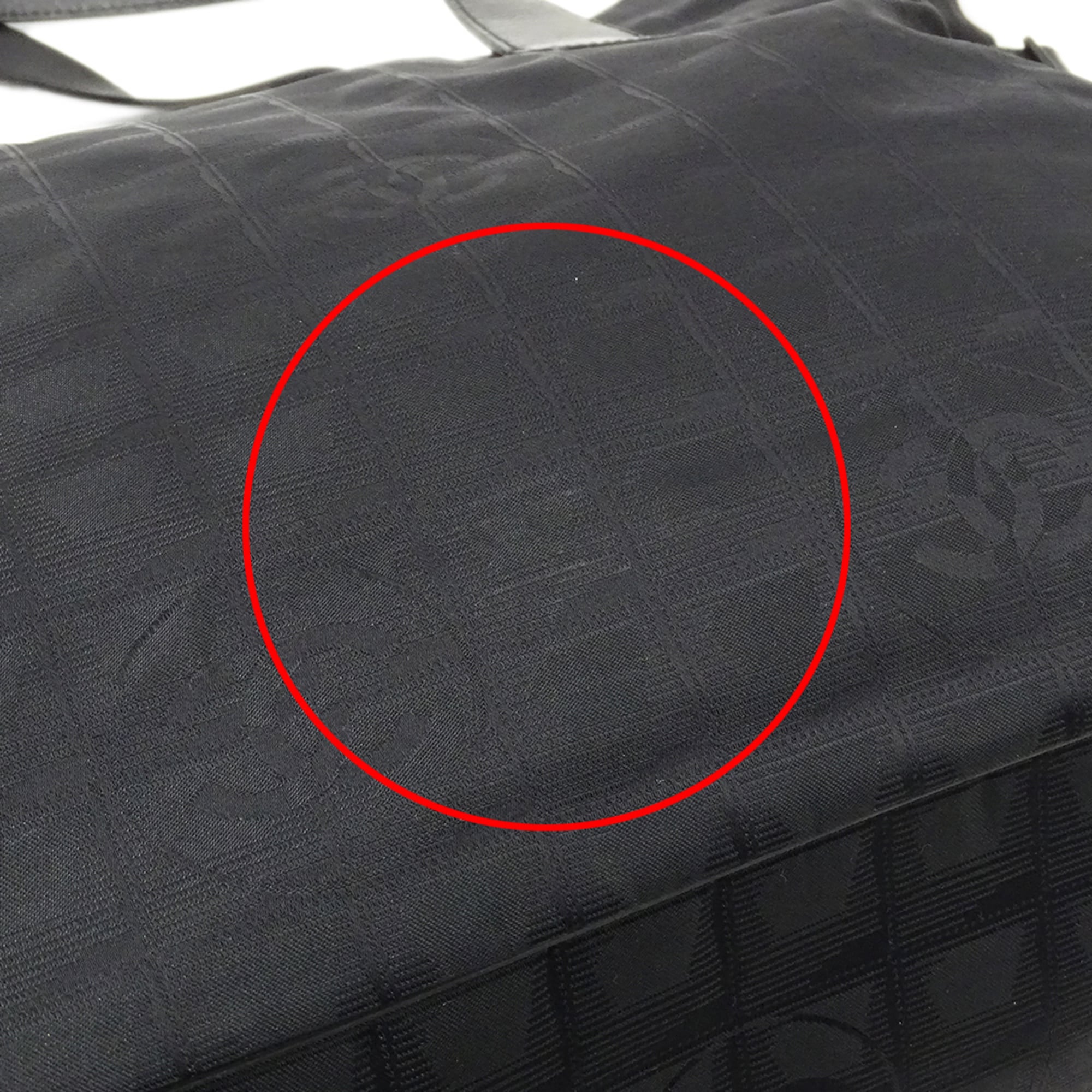 Chanel Black Nylon Shoulder Bag Tote Bag (Pre-Owned)