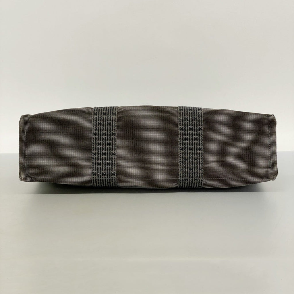 Hermes Gray Canvas Tote Bag (Pre-Owned)