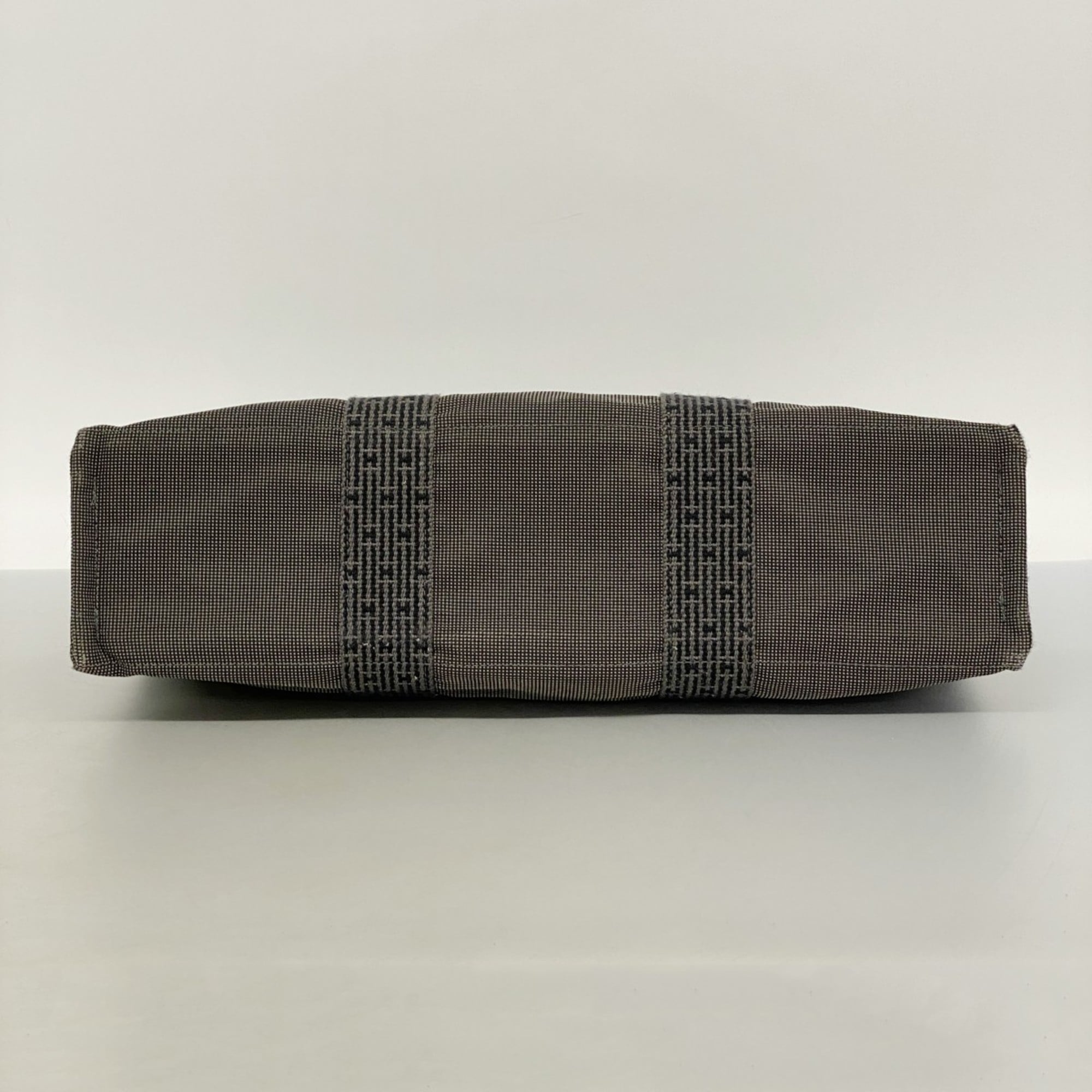 Hermes Gray Canvas Tote Bag (Pre-Owned)
