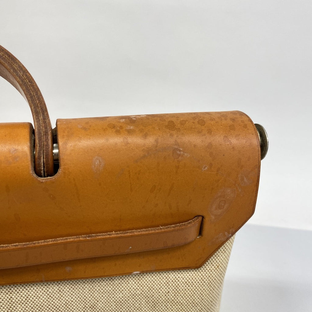 Hermes Natural Toile H Handbag (Pre-Owned)
