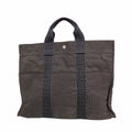 Hermes Gray Canvas Tote Bag (Pre-Owned)