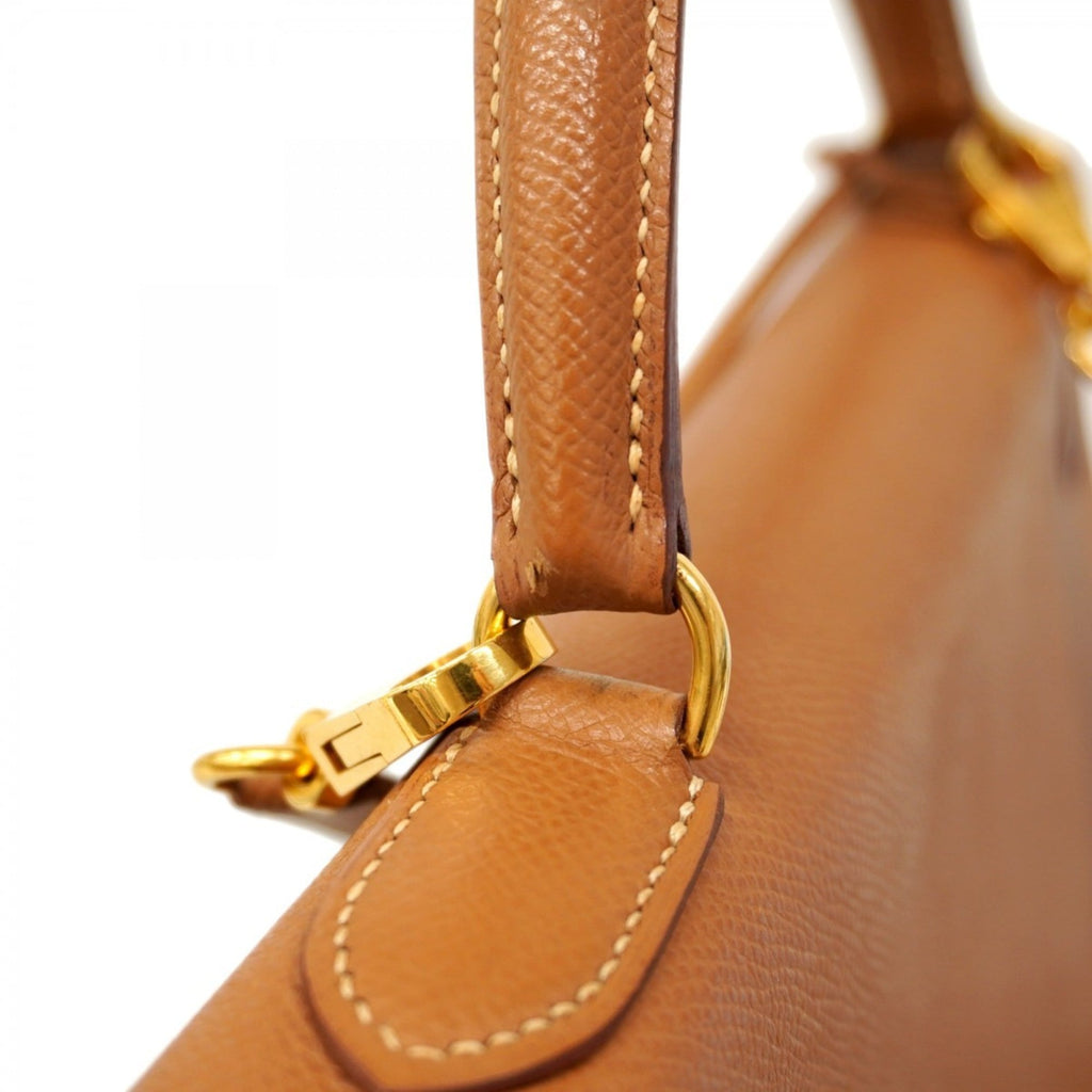 Hermes Gold Courchevel Leather Handbag (Pre-Owned)