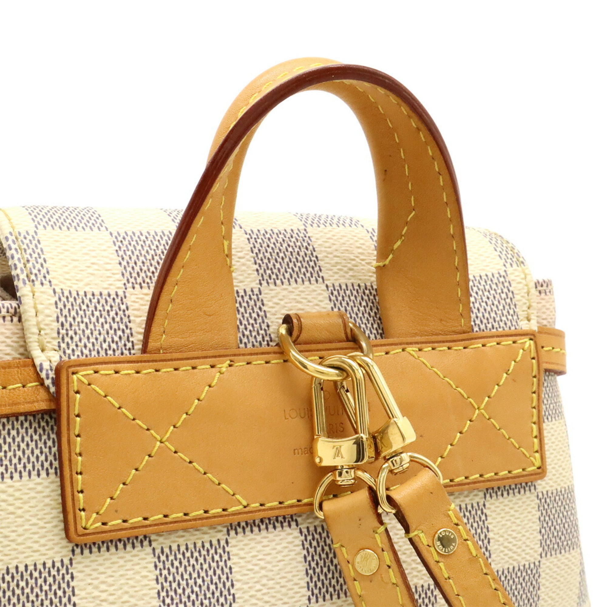 Louis Vuitton Ivory Damier Azur Canvas Backpack Shoulder Bag (Pre-Owned)