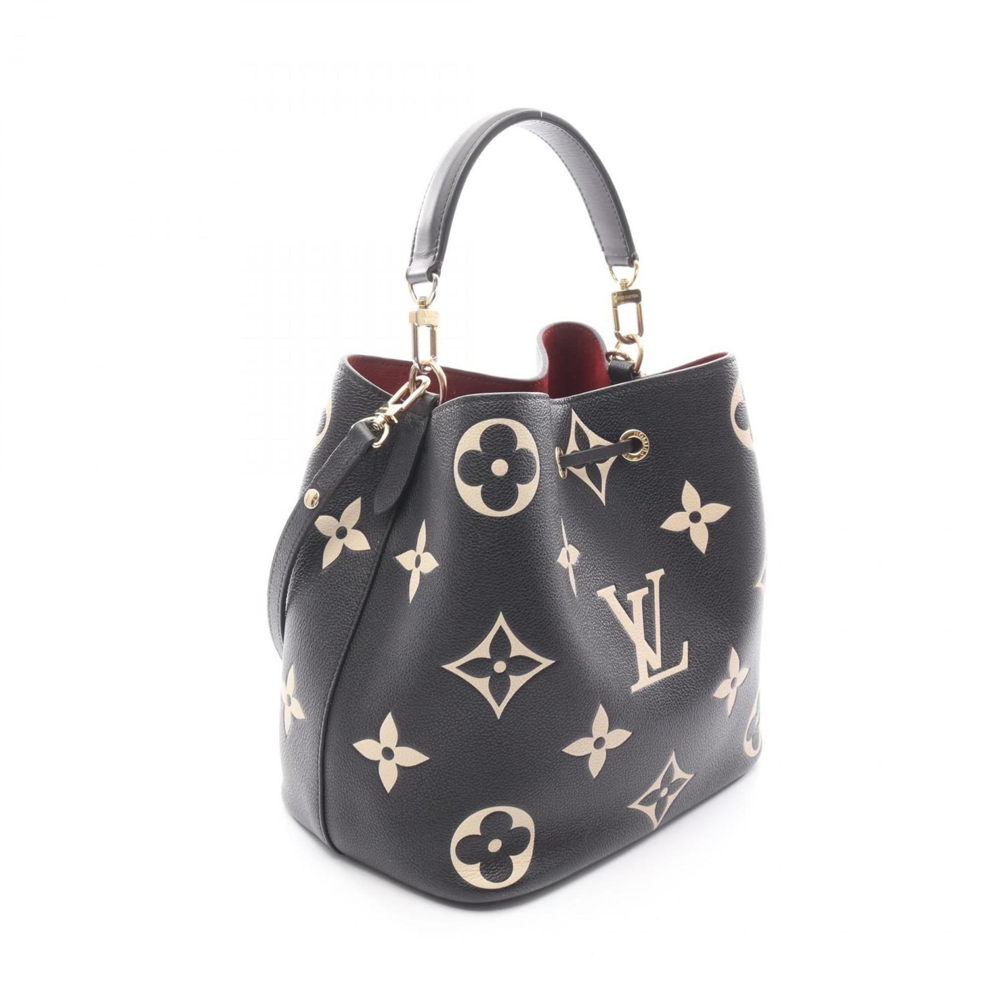 Louis Vuitton Beige Black Monogram Empreinte Handbag (Pre-Owned)
