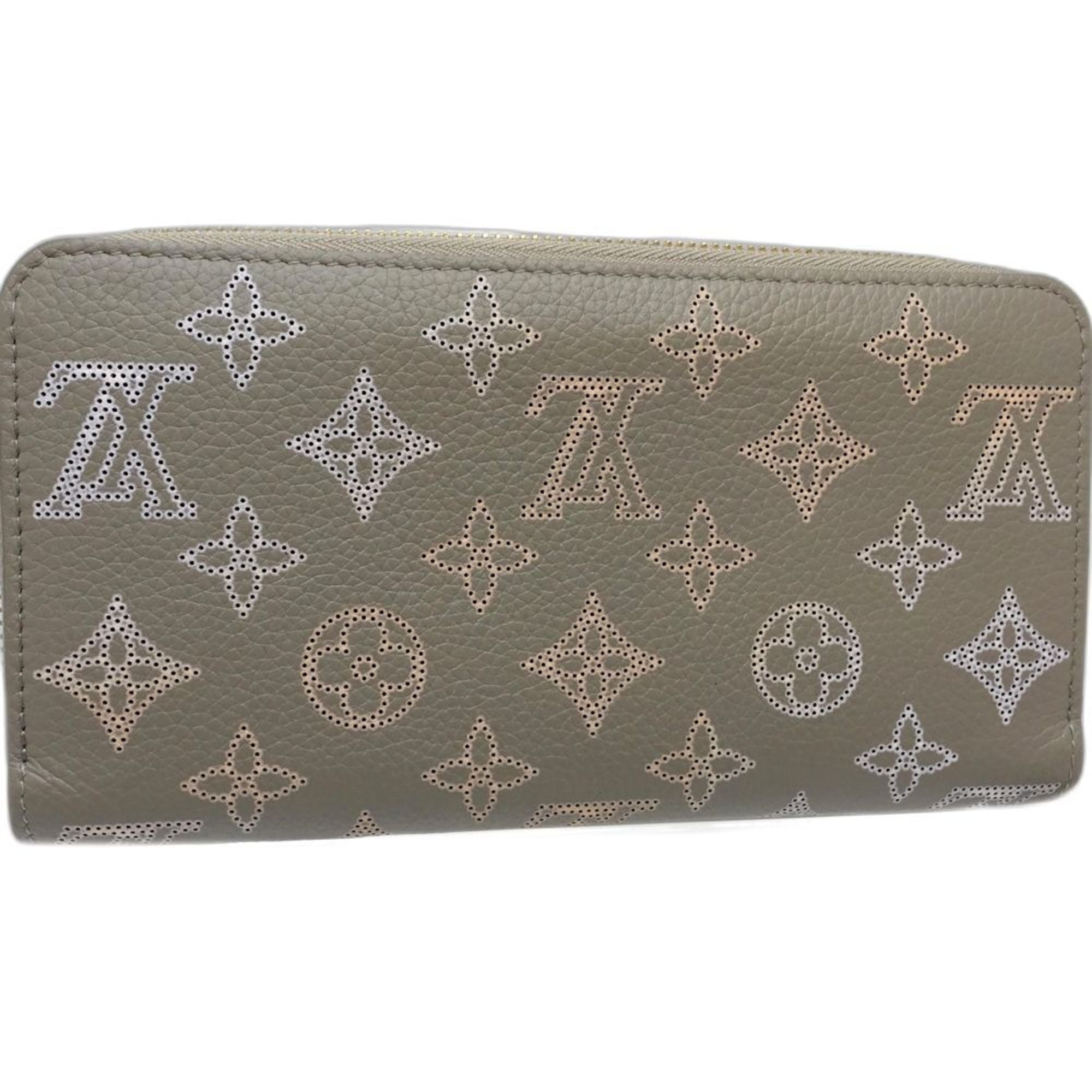Louis Vuitton Monogram Gray Mahina Leather Long Wallet (Bi-Fold) (Pre-Owned)