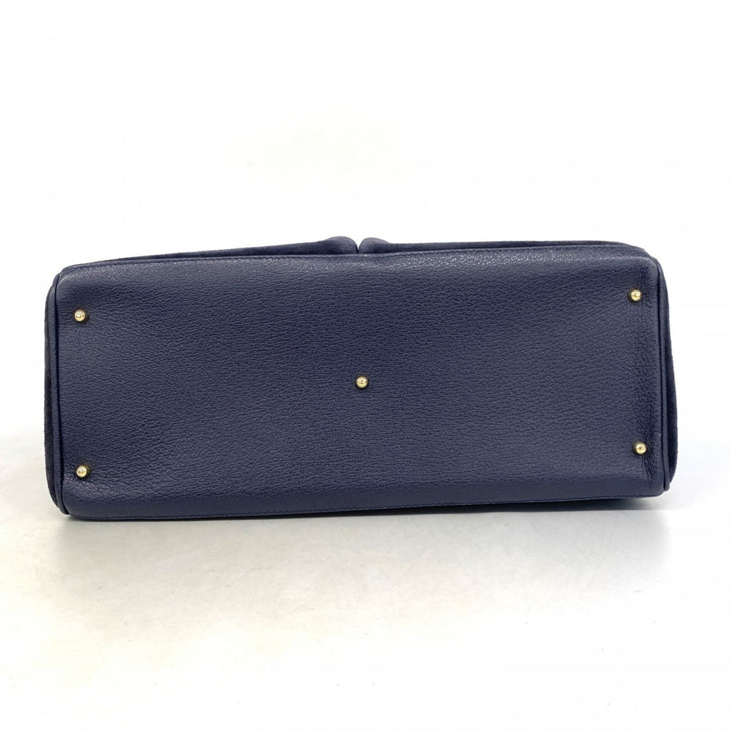 Gucci Navy Suede Handbag (Pre-Owned)