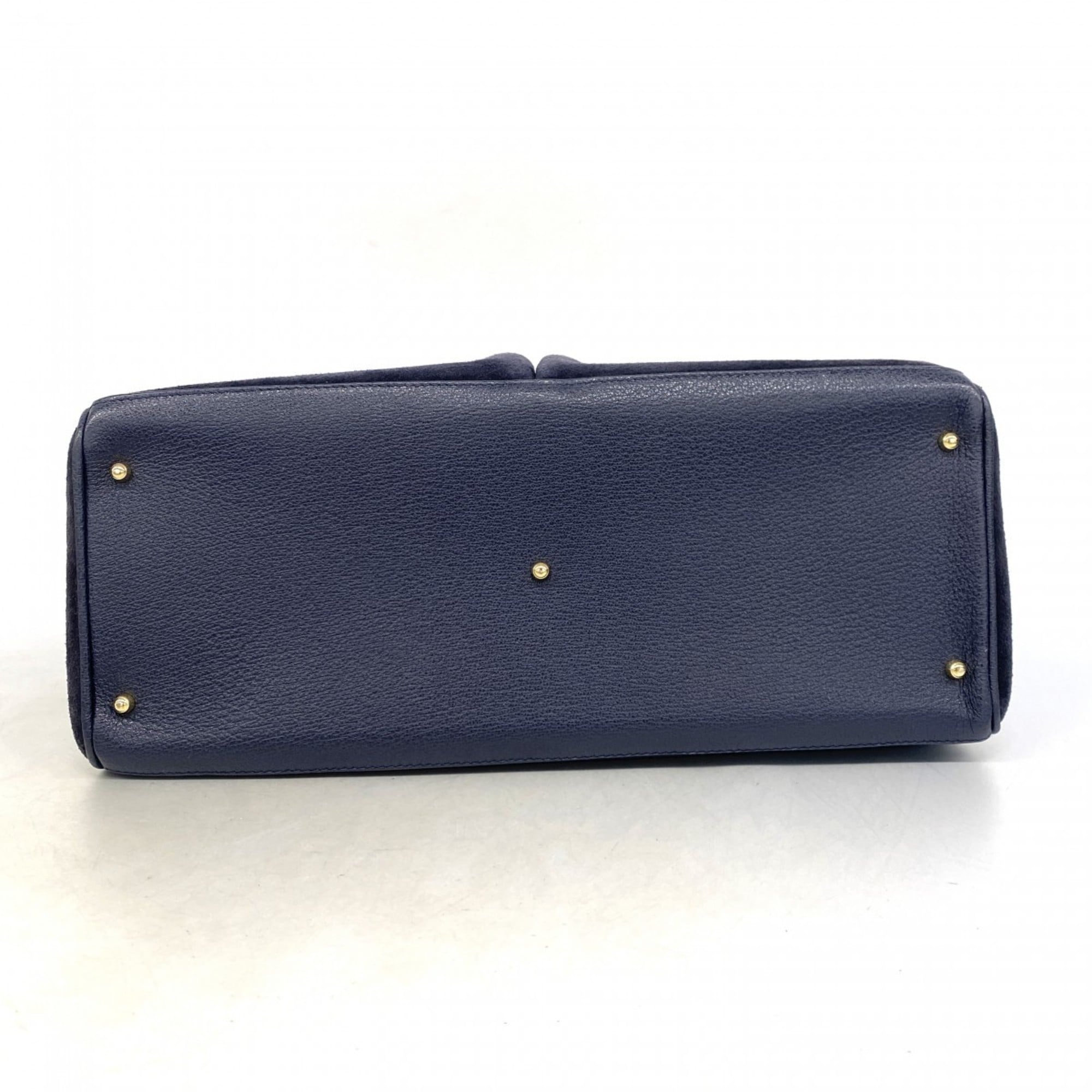 Gucci Navy Suede Handbag (Pre-Owned)