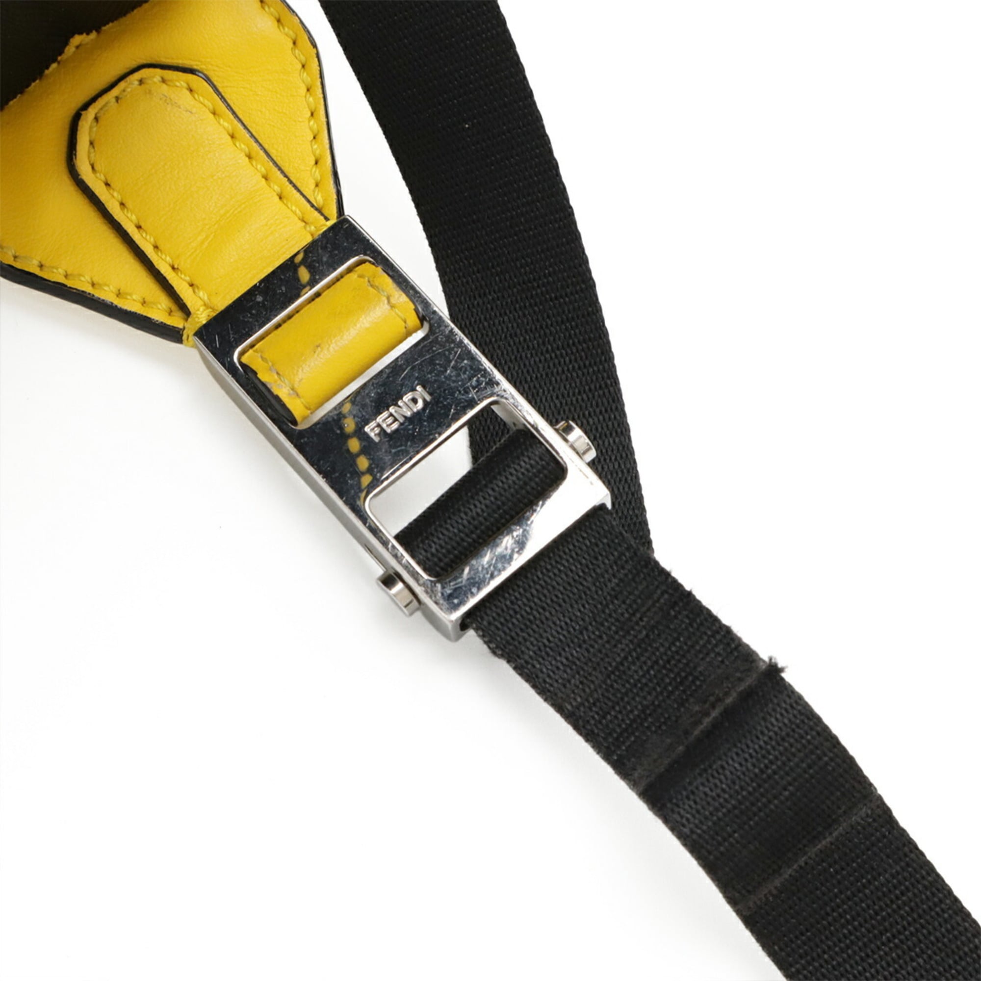 Fendi Zucca Black Khaki Brown Yellow Coated Canvas Leather Backpack (Pre-Owned)