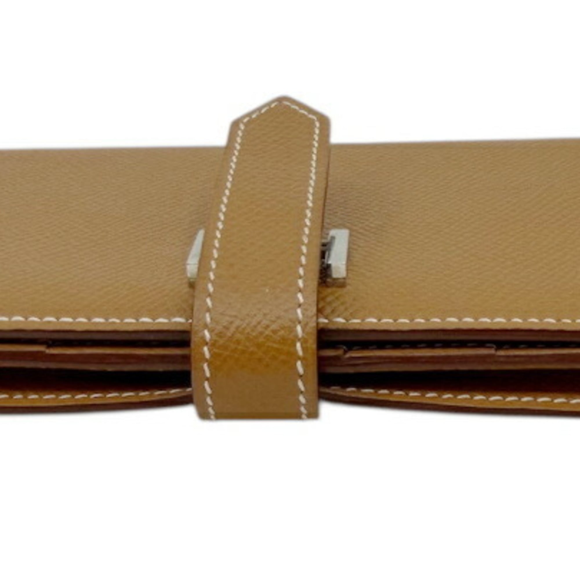 Hermes Gold Epsom Leather Long Wallet (Bi-Fold) (Pre-Owned)
