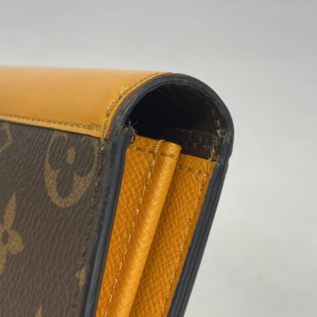 Louis Vuitton Brown Orange Long Wallet (Bi-Fold) (Pre-Owned)