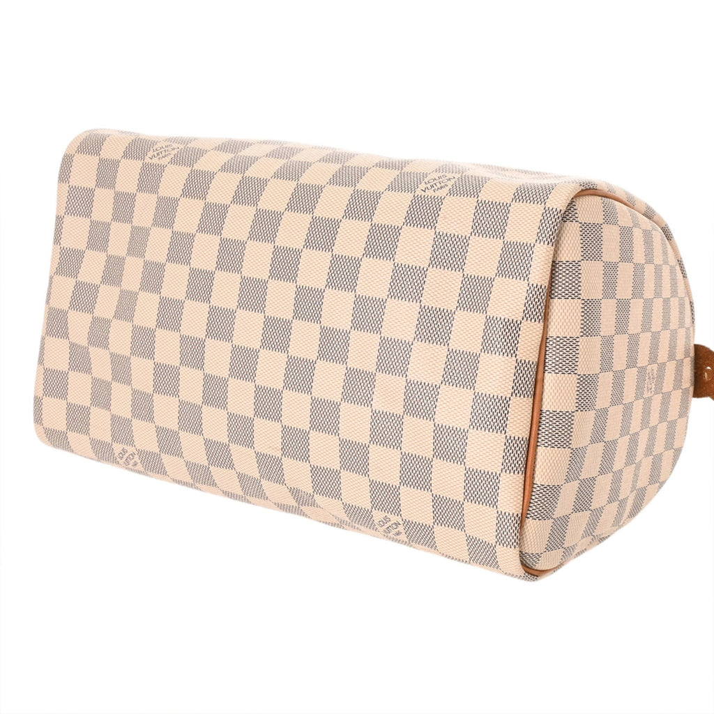 Louis Vuitton White Damier Azur Canvas Handbag (Pre-Owned)